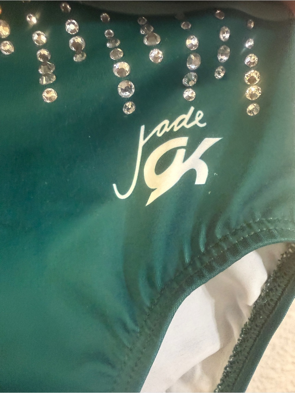 Jade by GK Emerald Green One-Piece with Rhinestone Accent